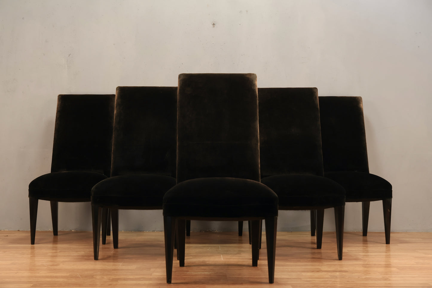 Raven Velveteen High-Back Side Chair