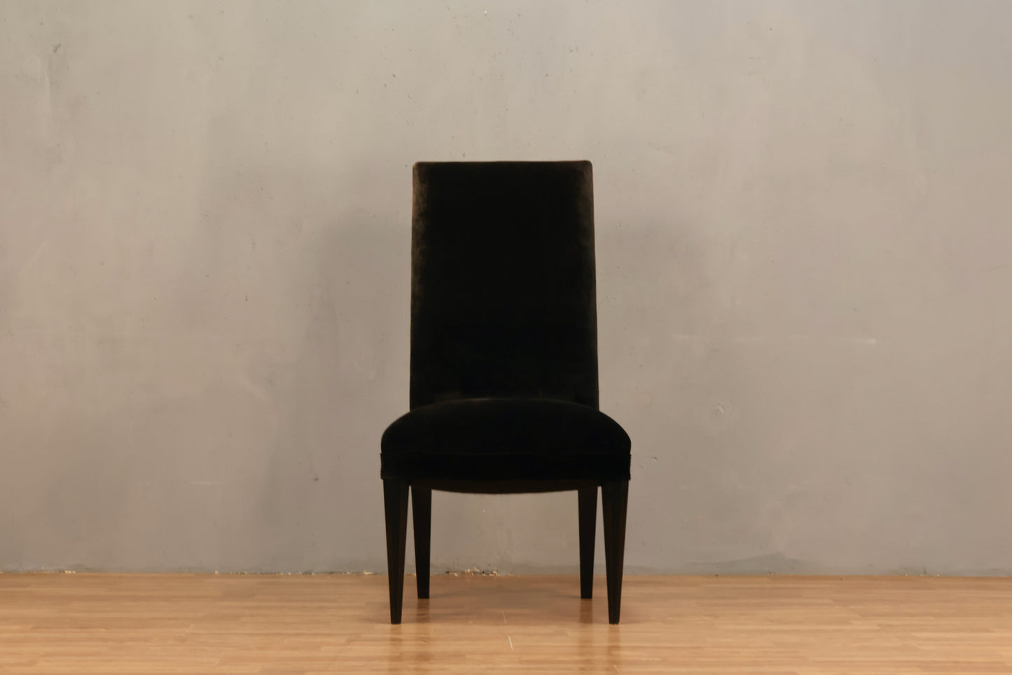 Raven Velveteen High-Back Side Chair