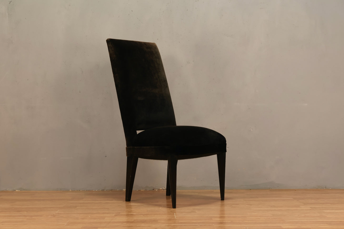 Raven Velveteen High-Back Side Chair