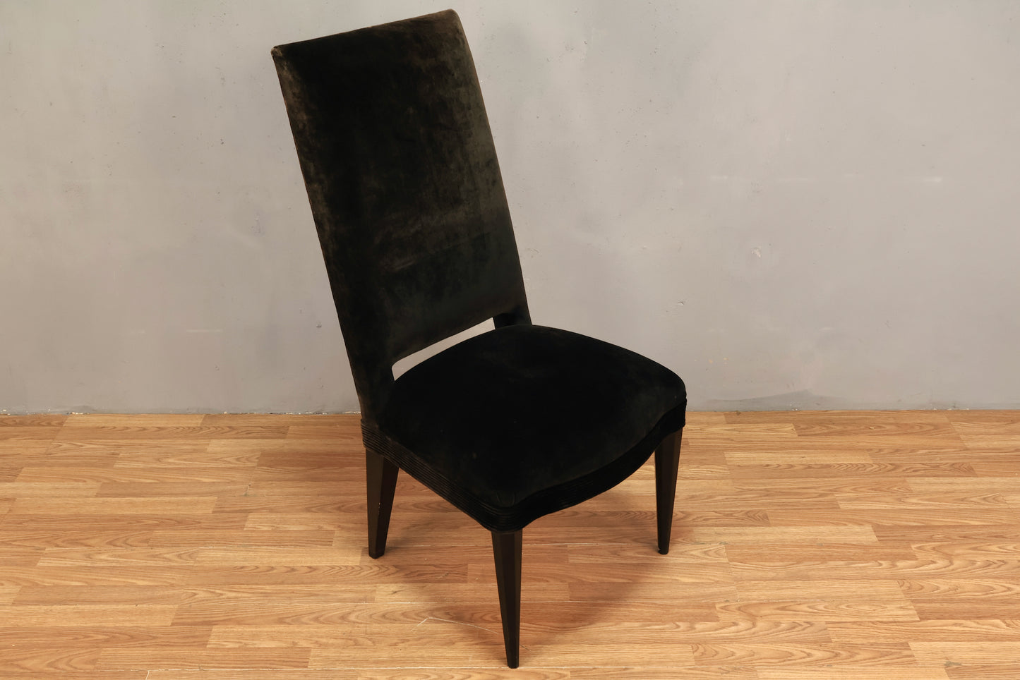 Raven Velveteen High-Back Side Chair
