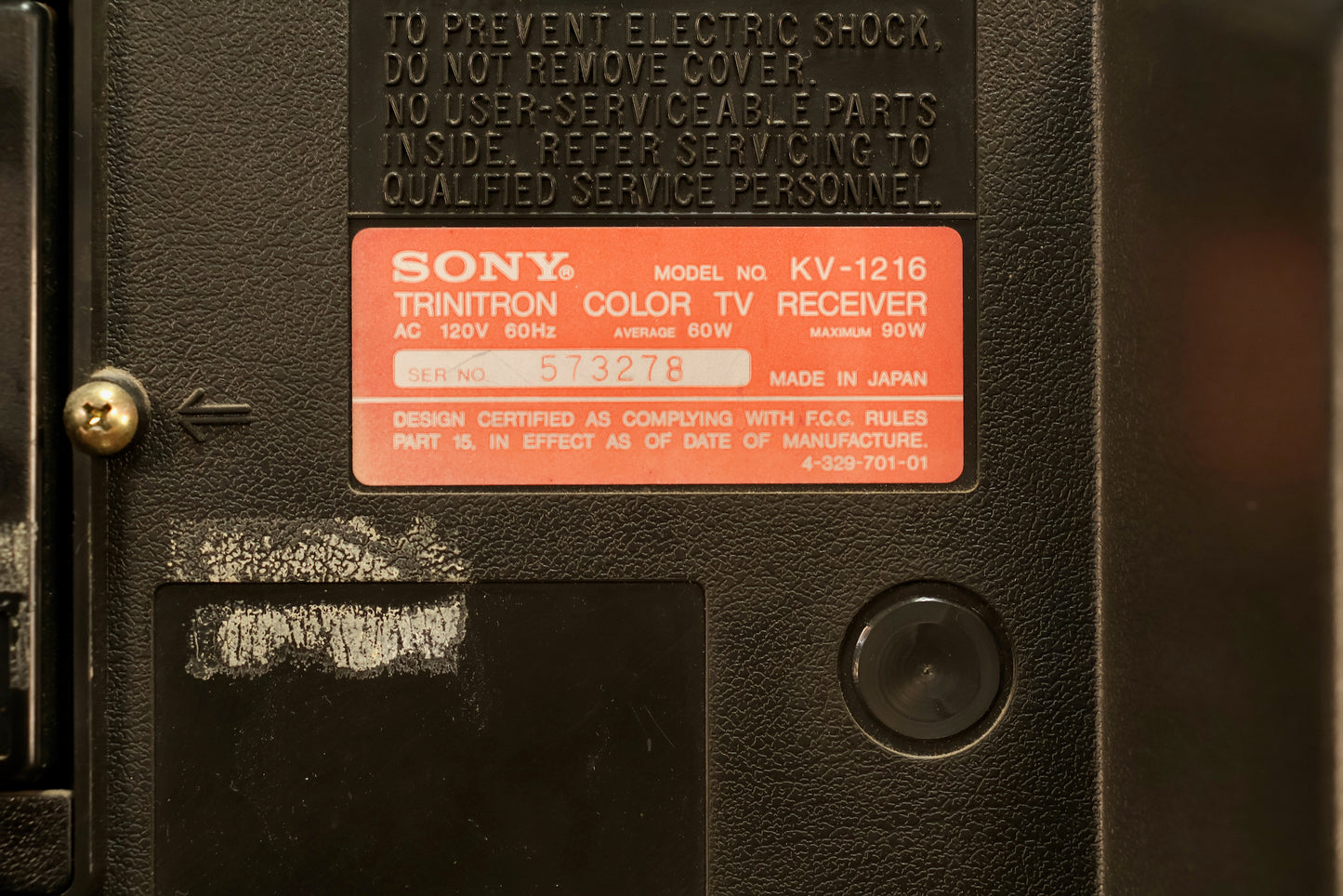 1979 Sony Television