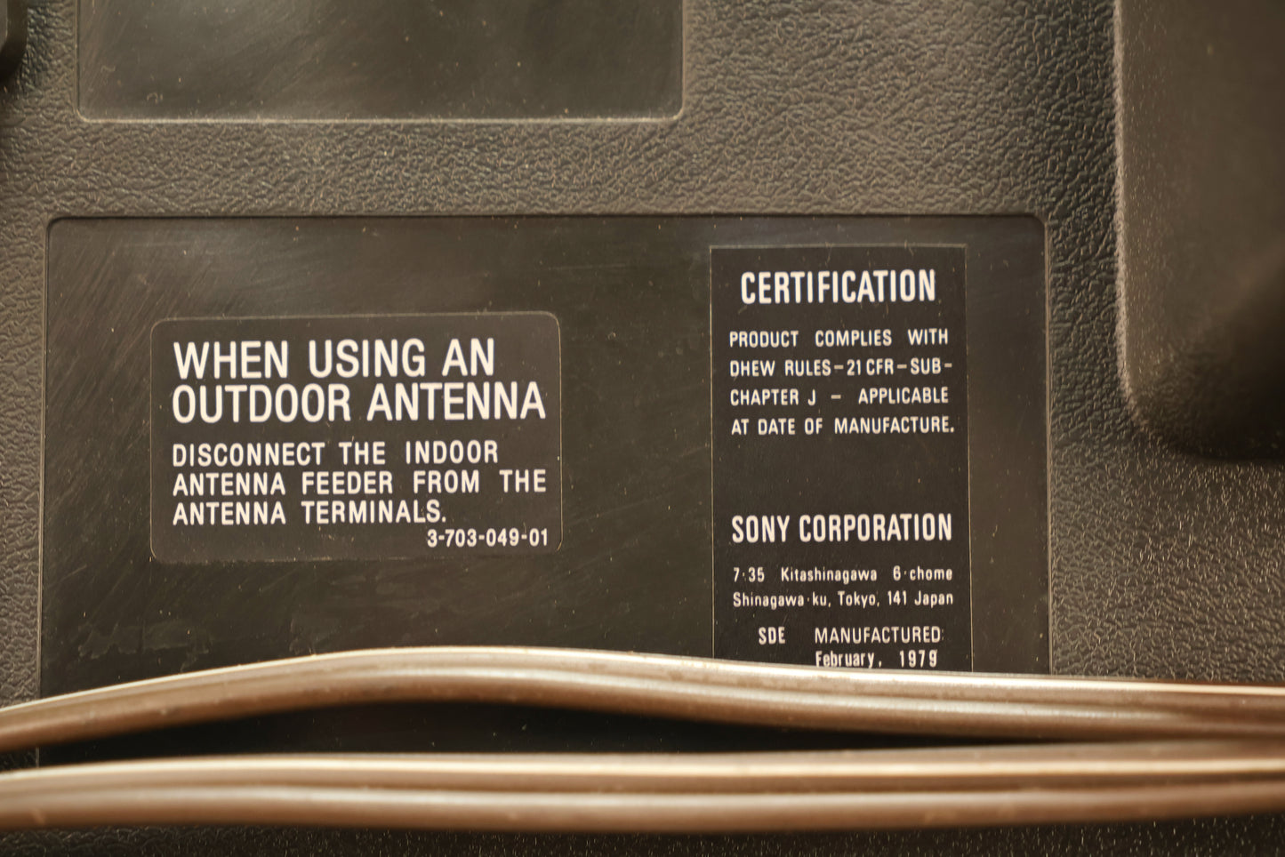 1979 Sony Television