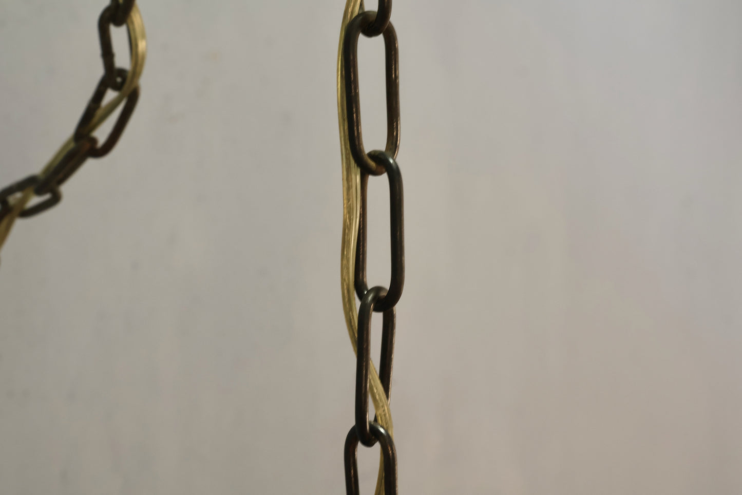 Industrial Green Enamel Metal Swag Lamp