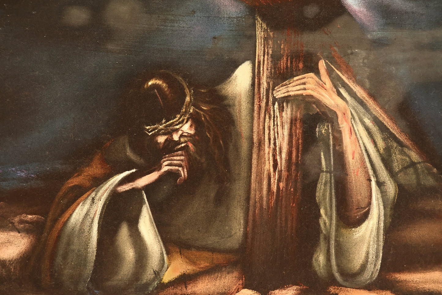 "Jesus with the Cross" Velvet Painting