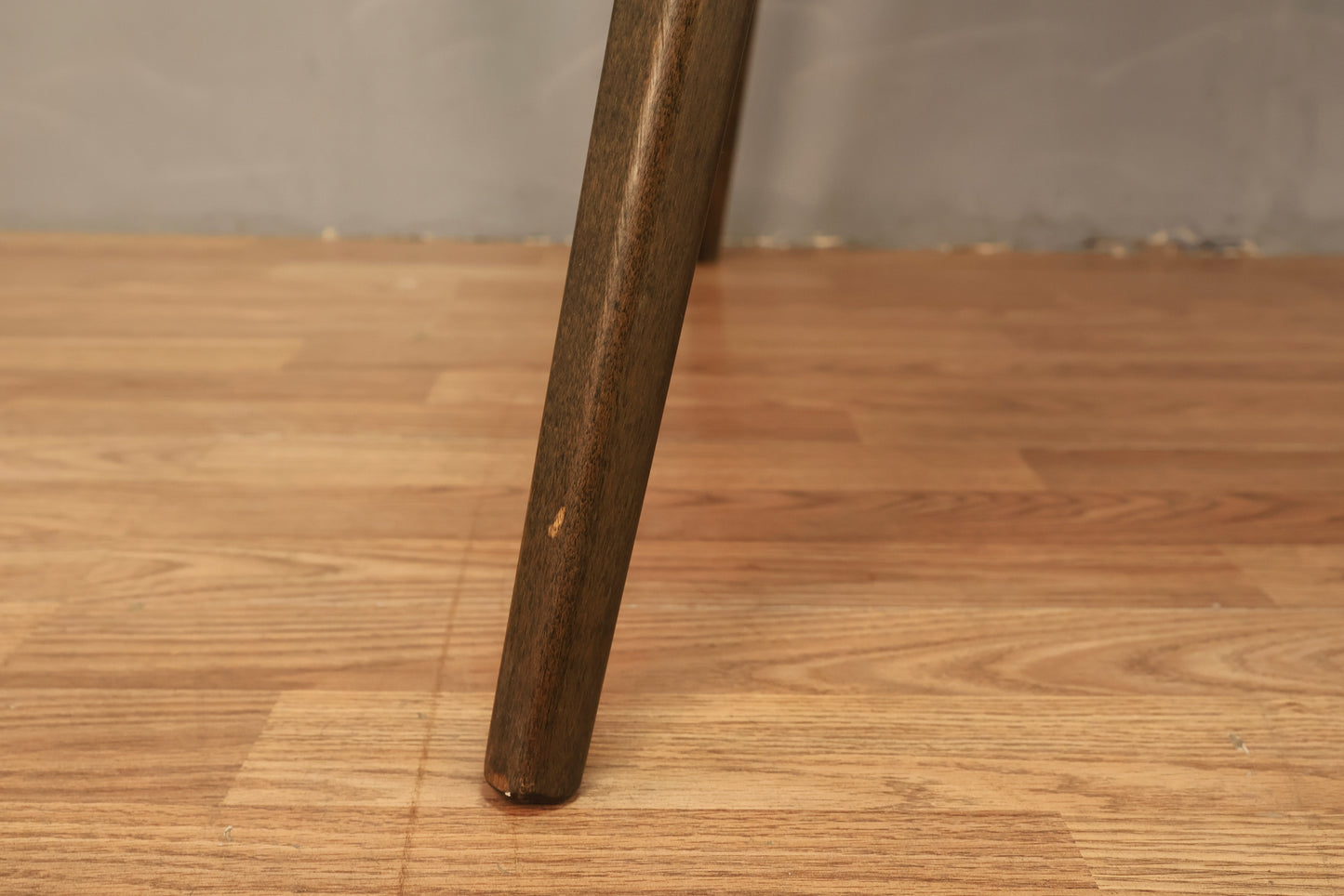 Mid Century Walnut & Vinyl Folding Card Table