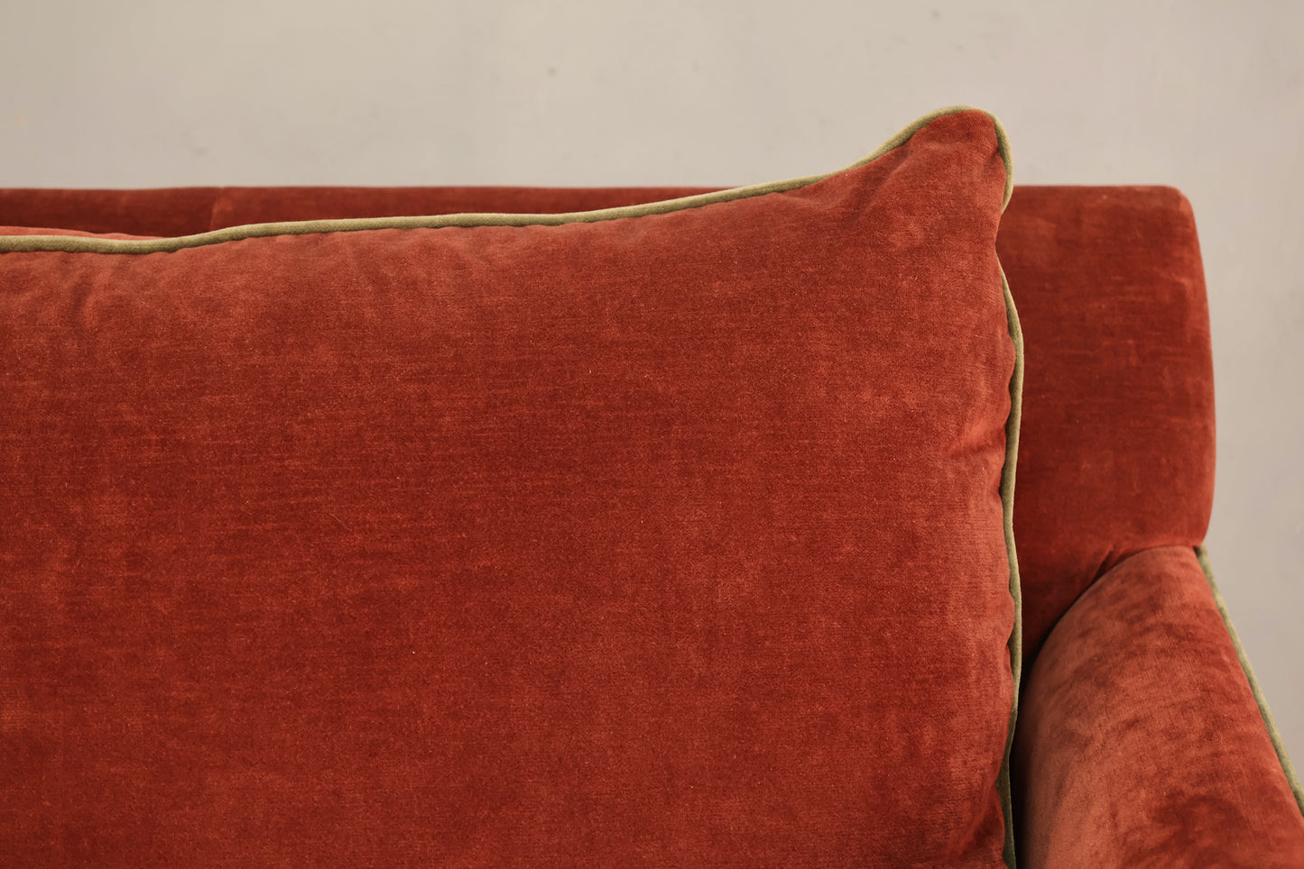 Maroon & Olive Velveteen Junior Loveseat - ONLINE ONLY