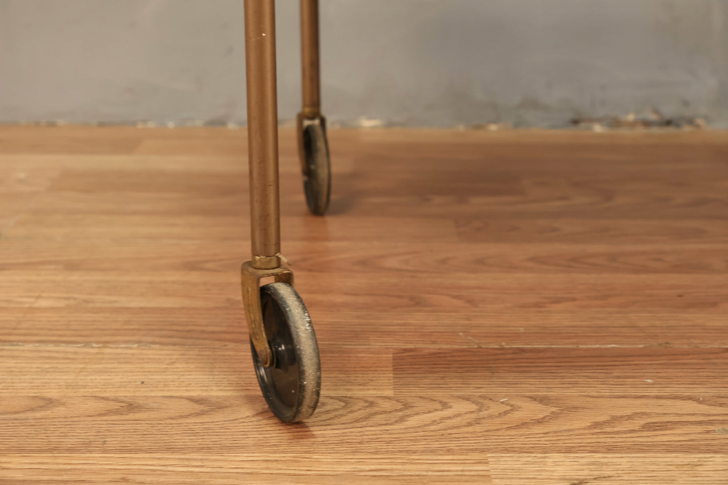 Metal Faux-Cane Folding Bar Cart