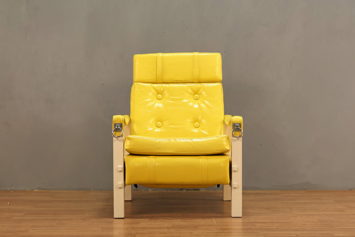 1970s Neon Lemon Vinyl Recliner - ONLINE ONLY