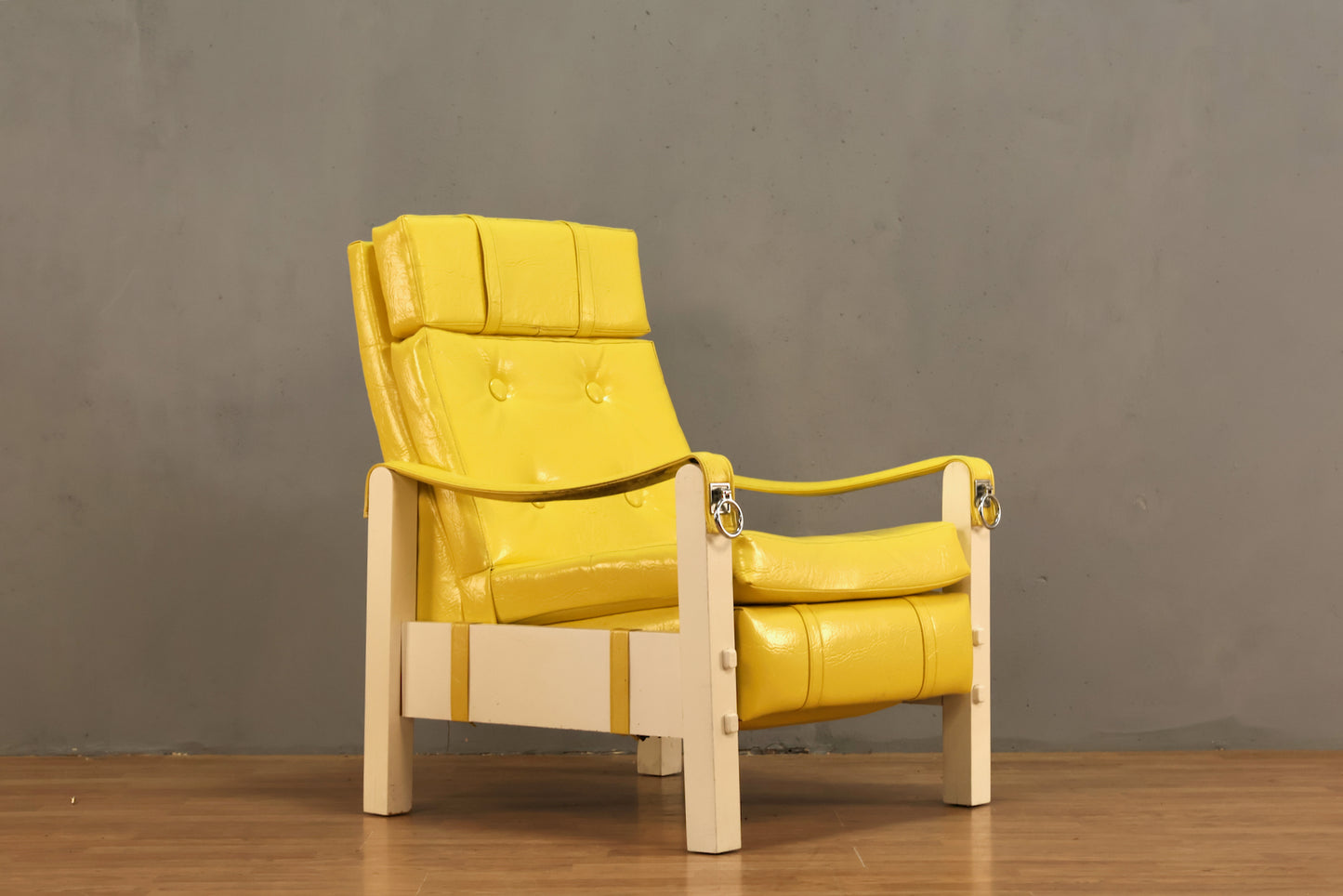 1970s Neon Lemon Vinyl Recliner - ONLINE ONLY