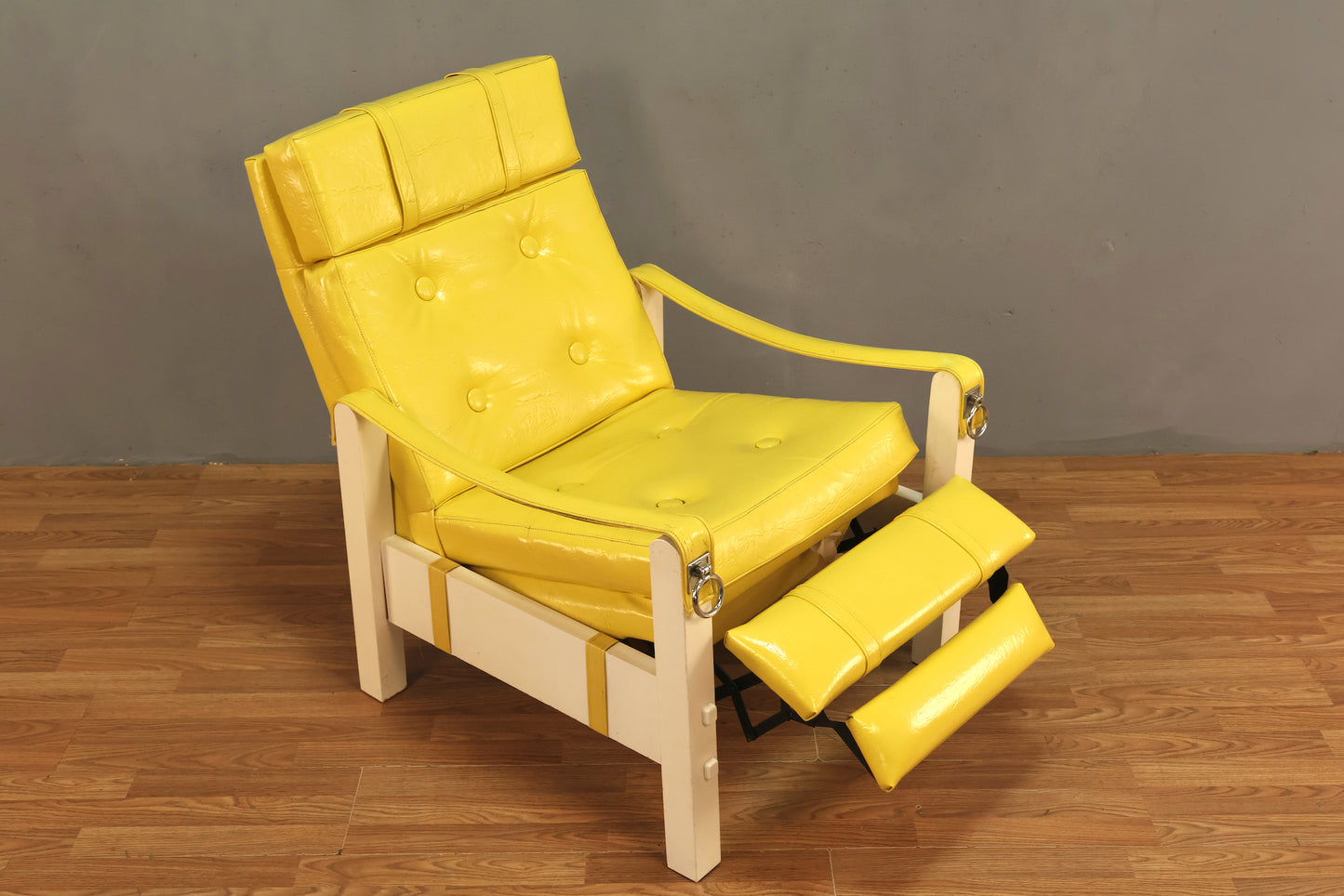 1970s Neon Lemon Vinyl Recliner - ONLINE ONLY