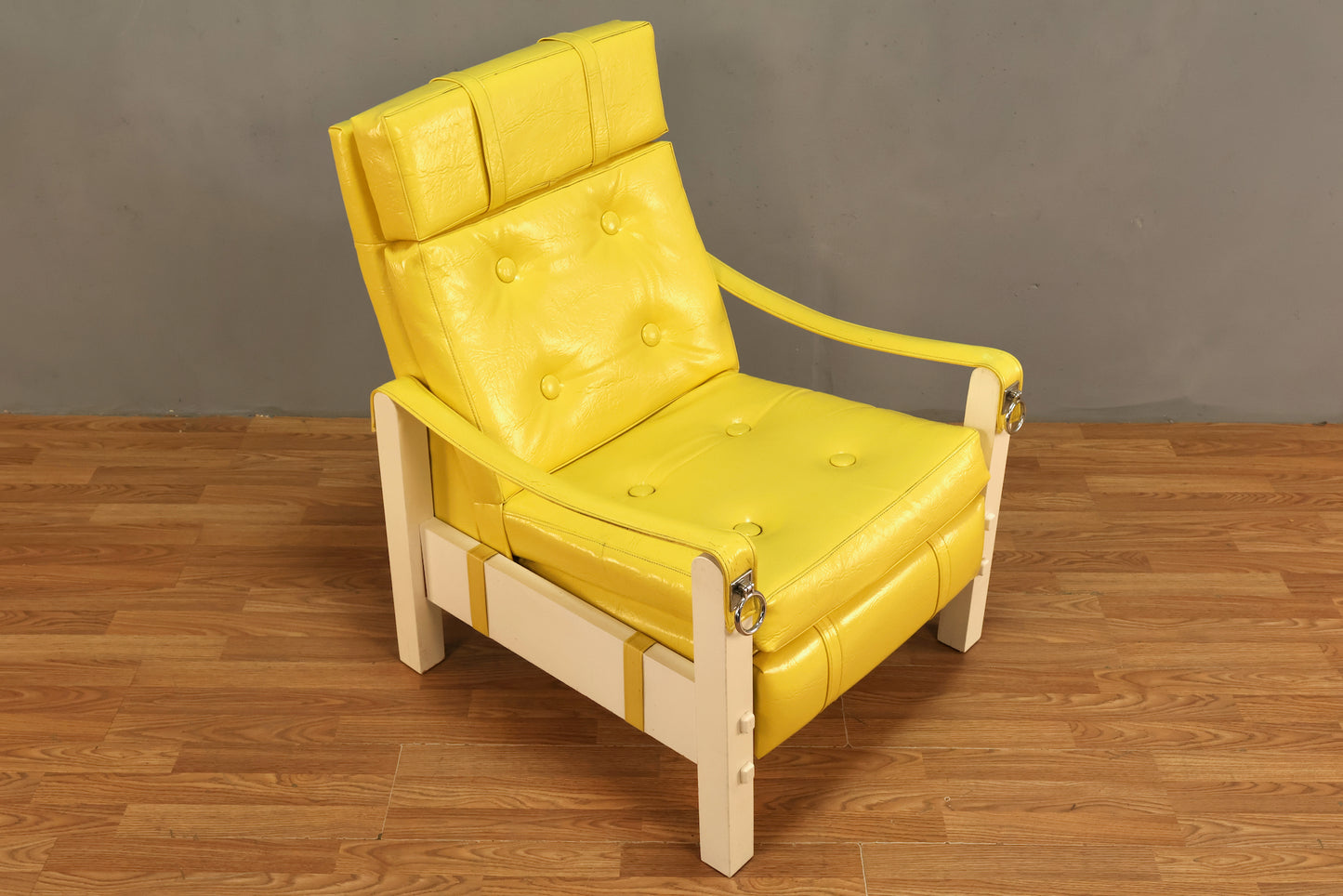 1970s Neon Lemon Vinyl Recliner - ONLINE ONLY