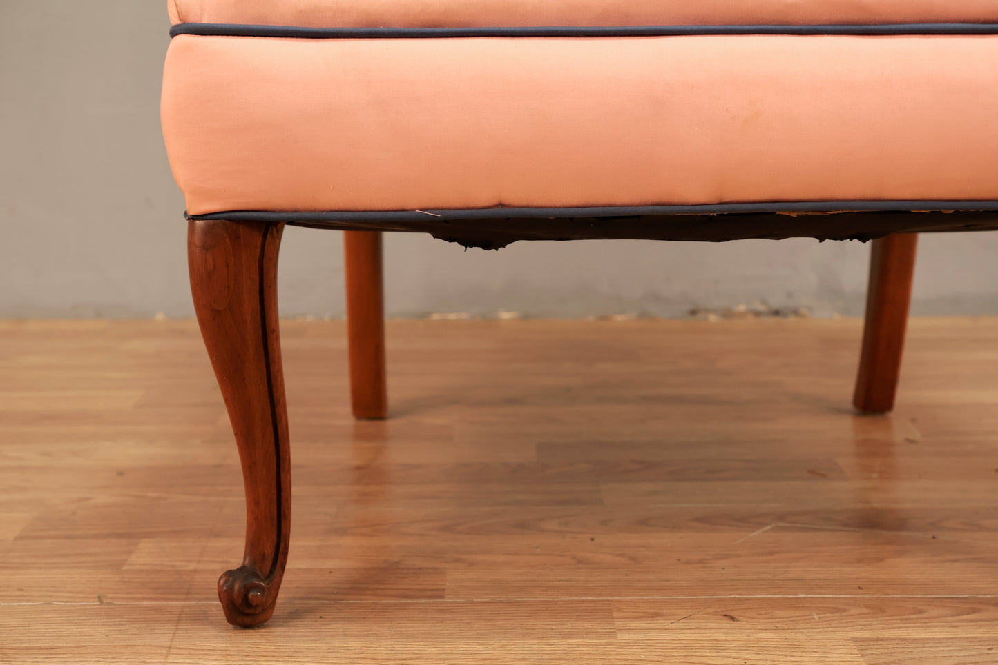 Hollywood Regency Pink Sateen Armchair - ONLINE ONLY