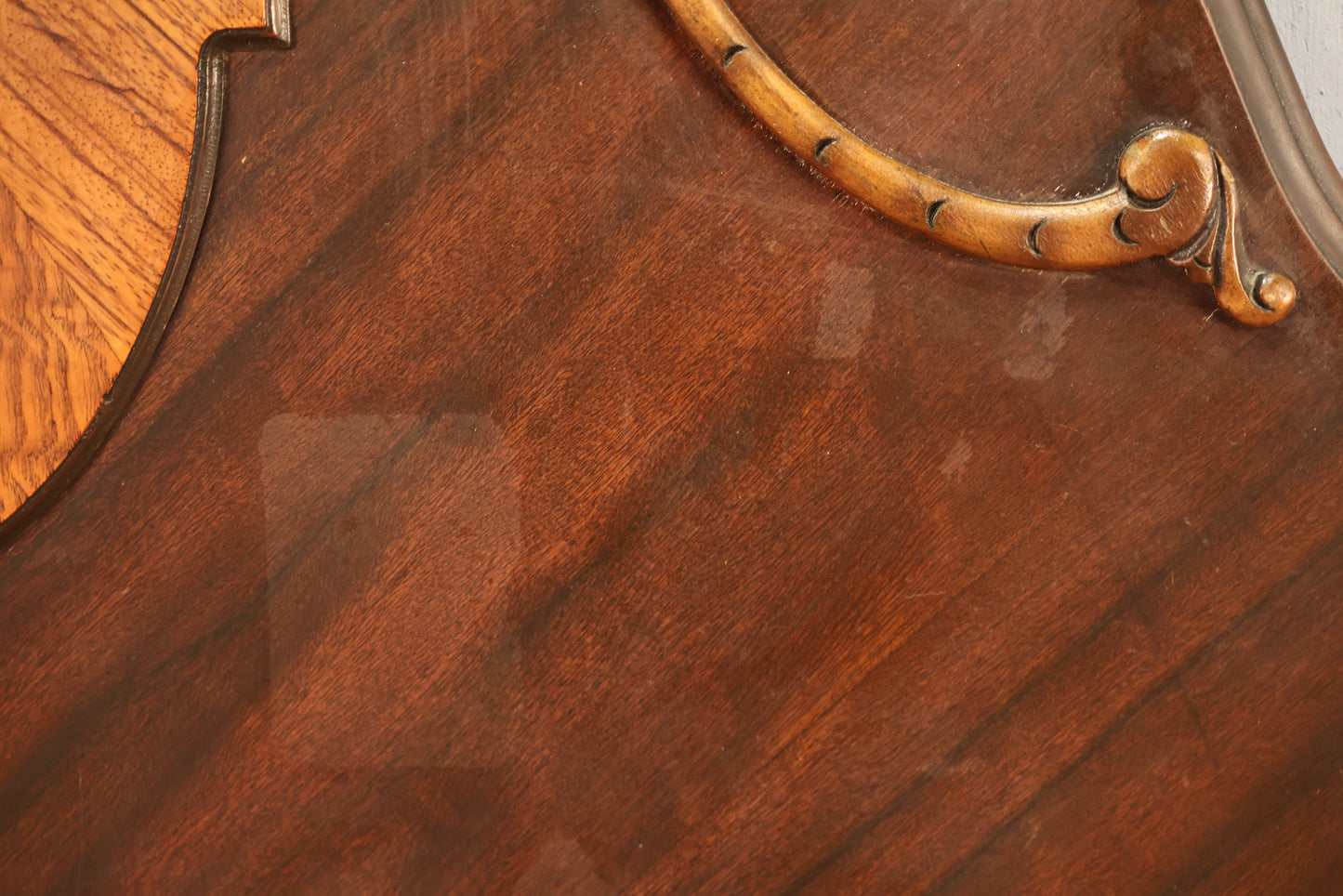 Art Deco Scalloped Wood Full Headboard