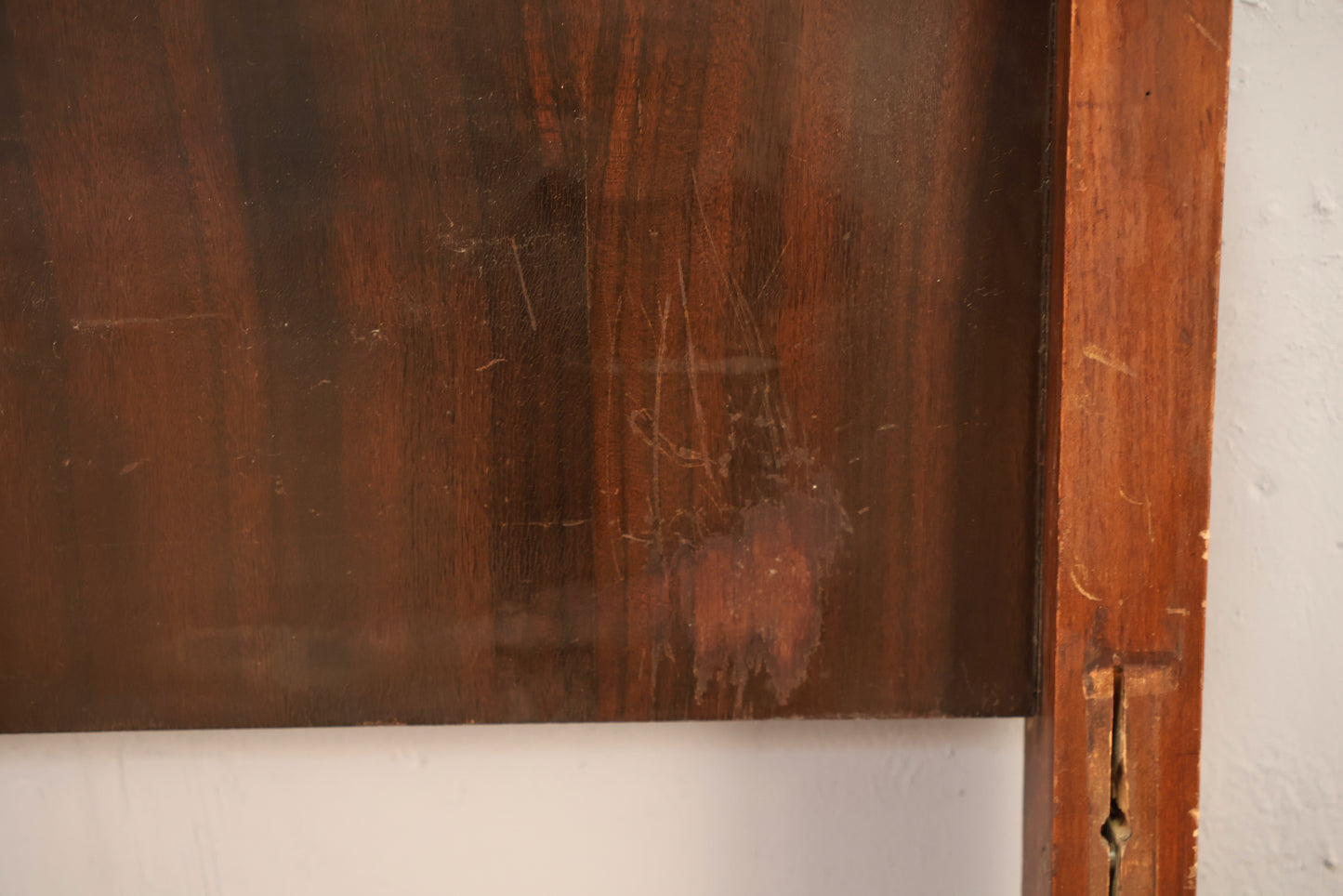 Art Deco Scalloped Wood Full Headboard