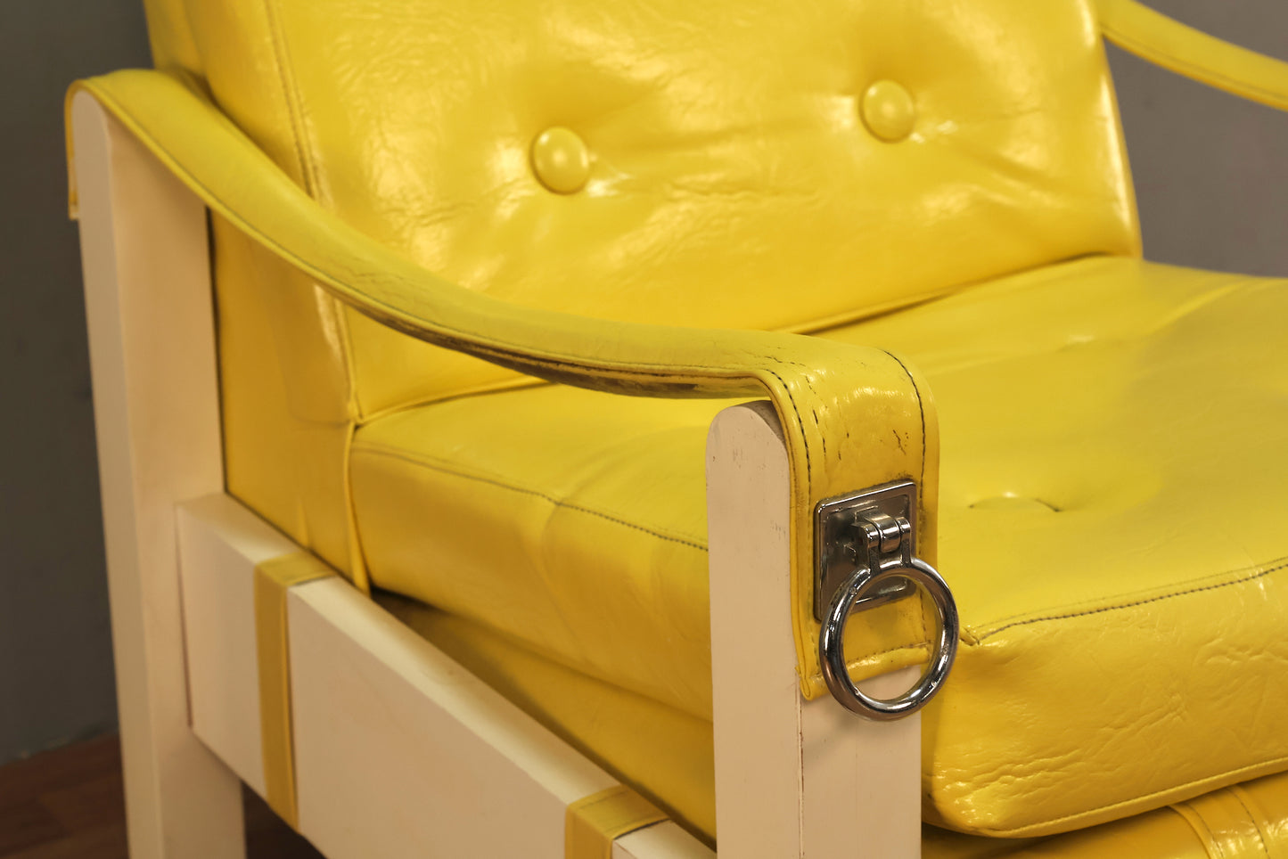 1970s Neon Lemon Vinyl Recliner - ONLINE ONLY