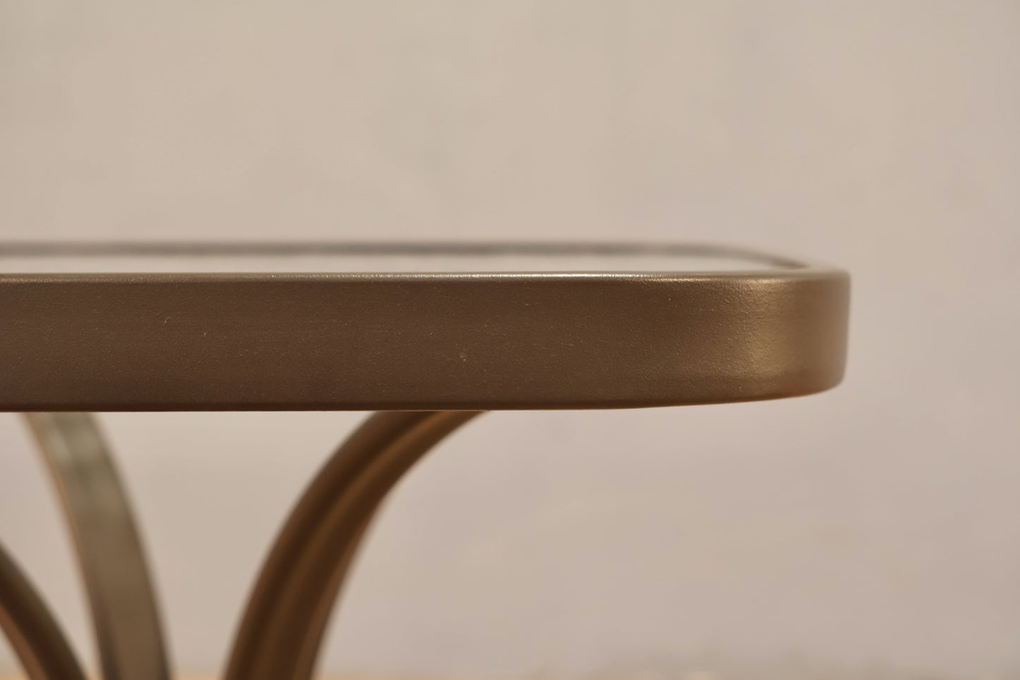 Small Outdoor Metal & Glass Side Table