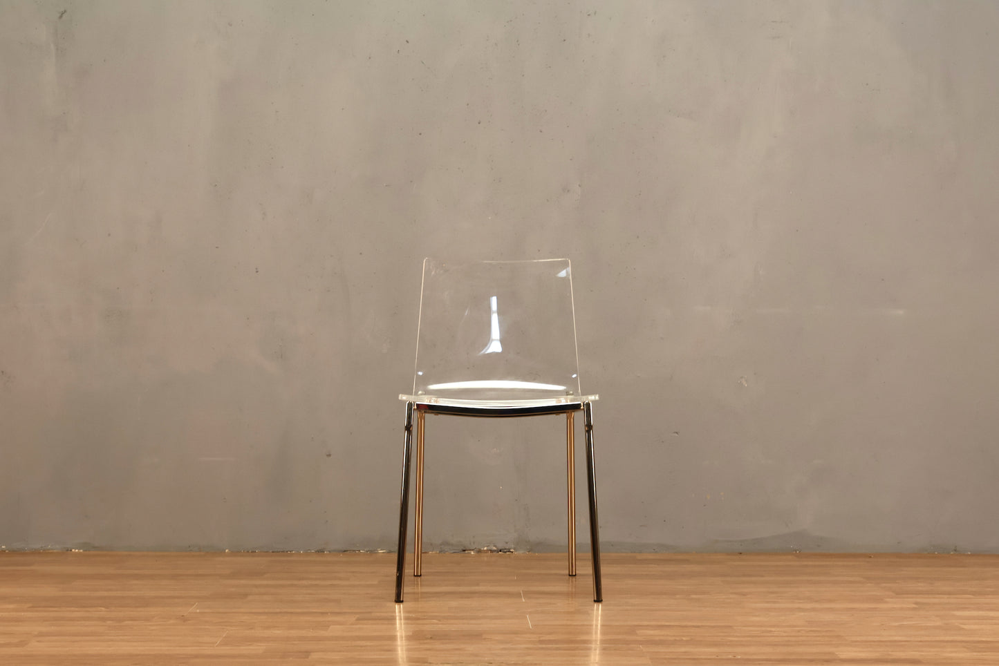 CB2 Acrylic & Chrome Side Chair