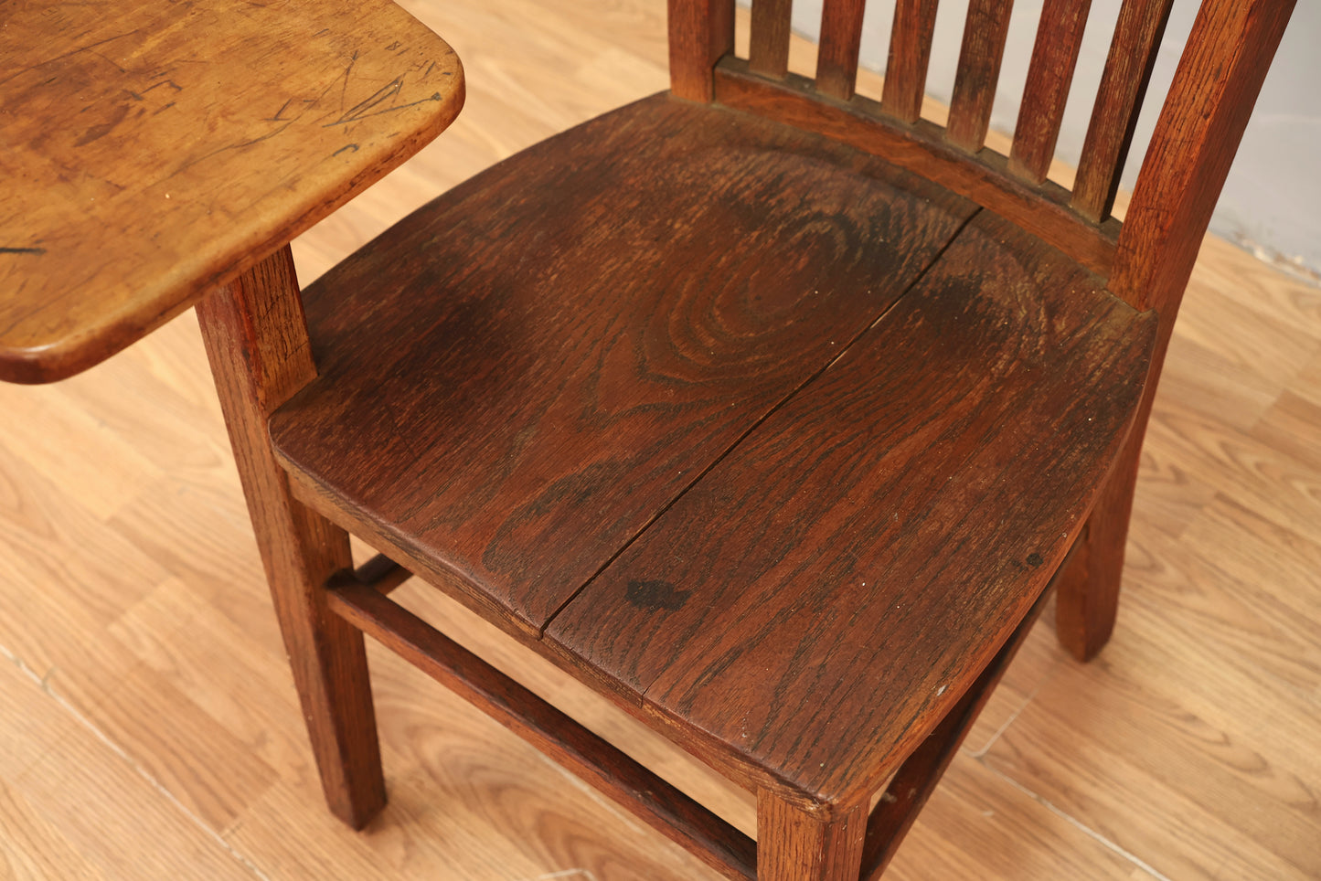Antique Oak Schoolhouse Chair