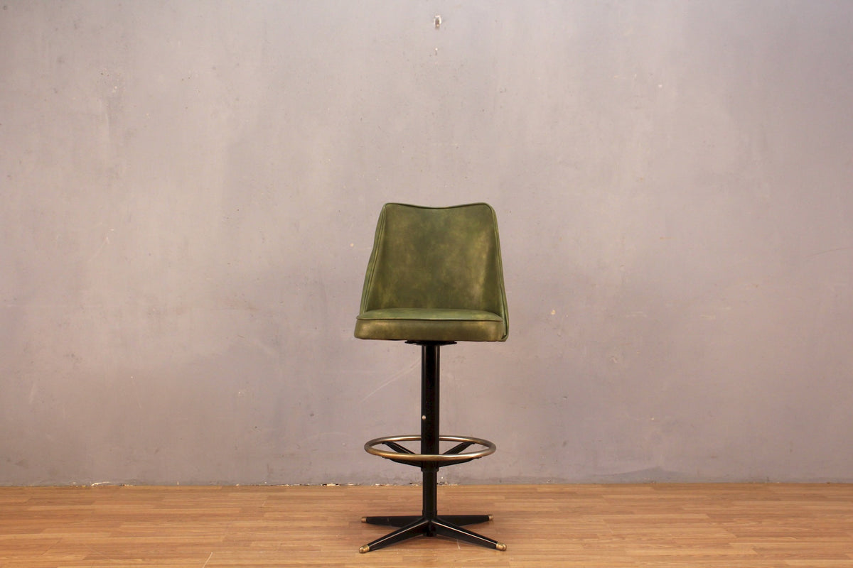 Marbled Moss Vinyl Swivel Stool