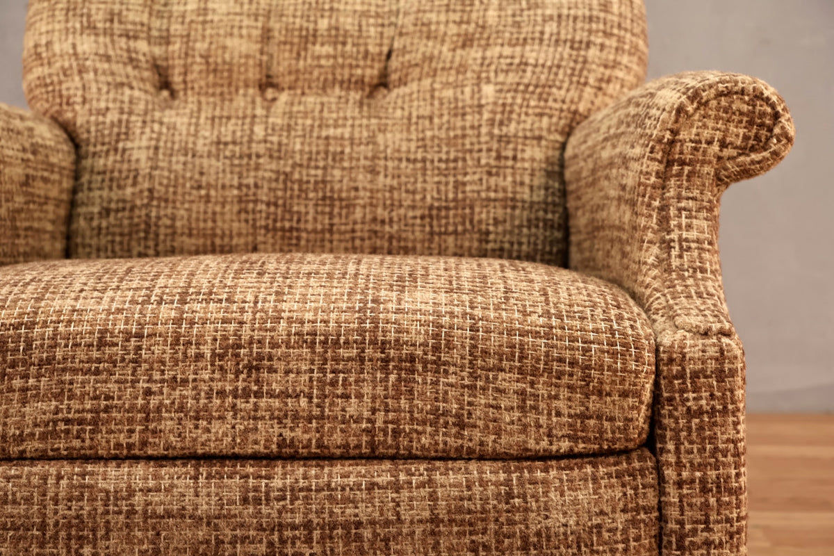 Mid Century Tweed Reclining Lounge Chair - ONLINE ONLY