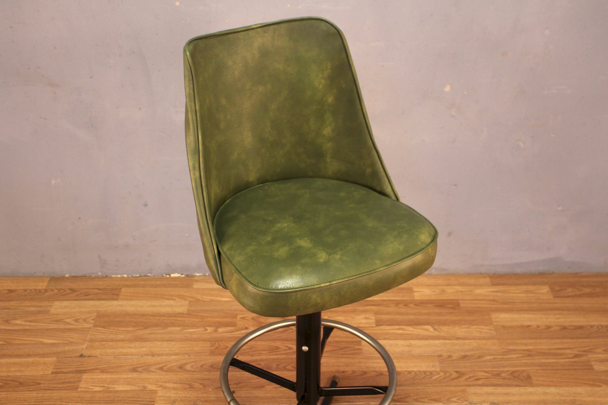 Marbled Moss Vinyl Swivel Stool