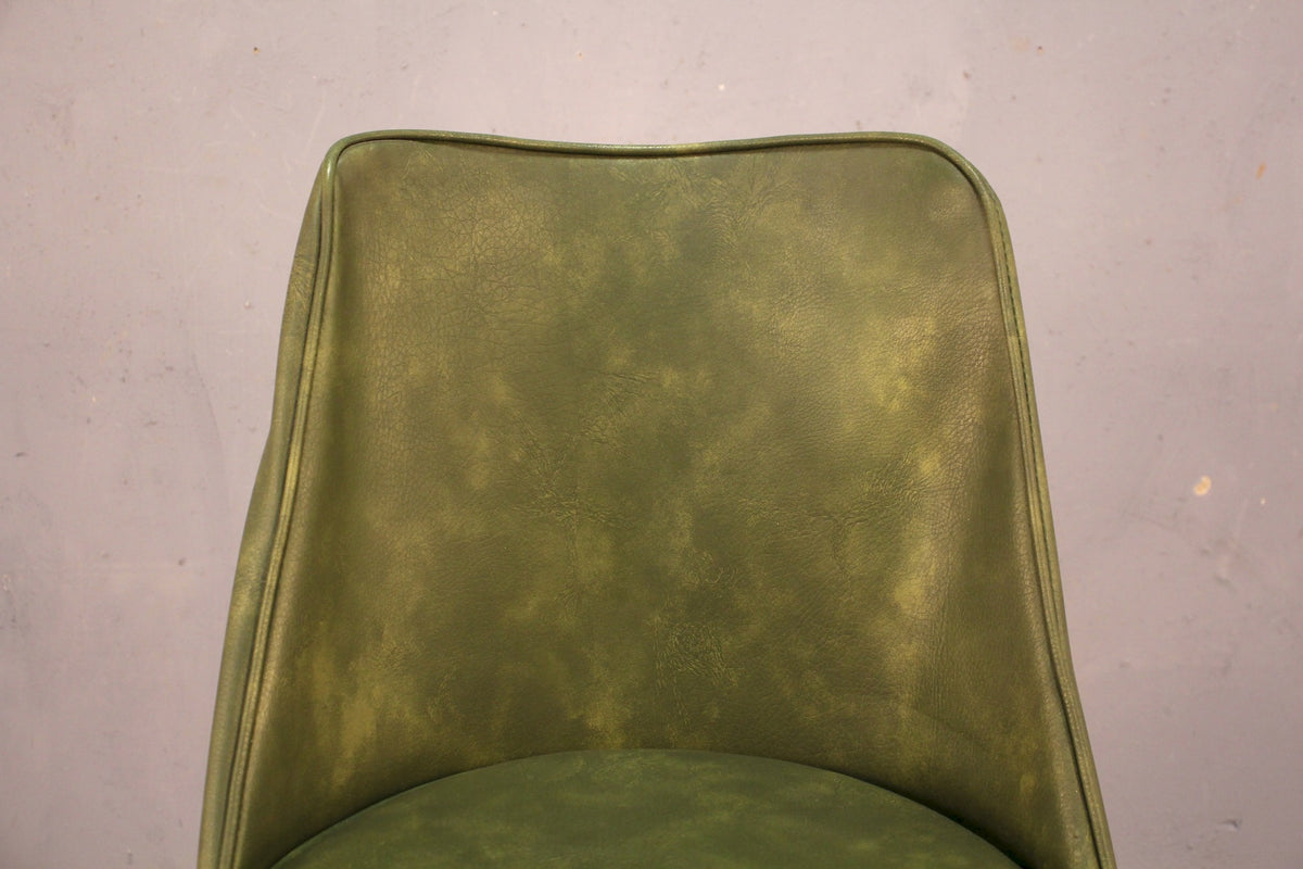 Marbled Moss Vinyl Swivel Stool