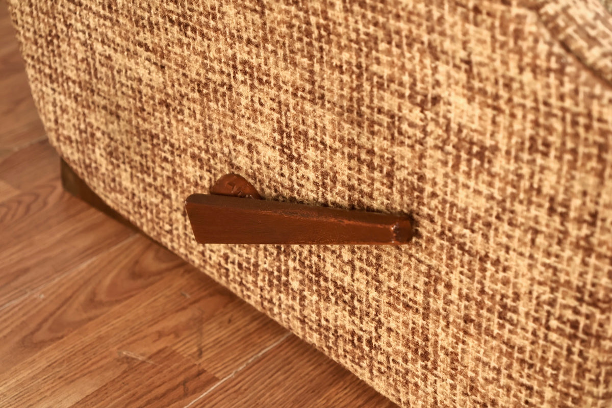 Mid Century Tweed Reclining Lounge Chair - ONLINE ONLY