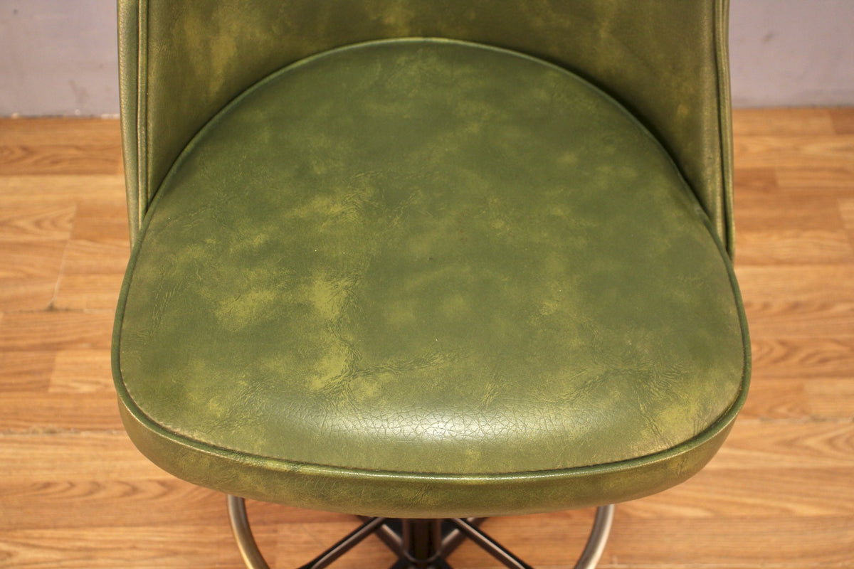 Marbled Moss Vinyl Swivel Stool