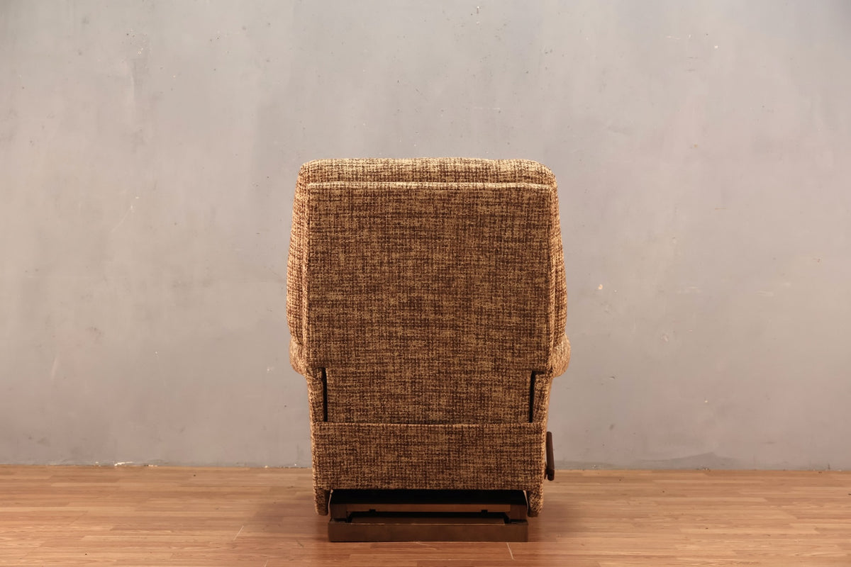 Mid Century Tweed Reclining Lounge Chair - ONLINE ONLY