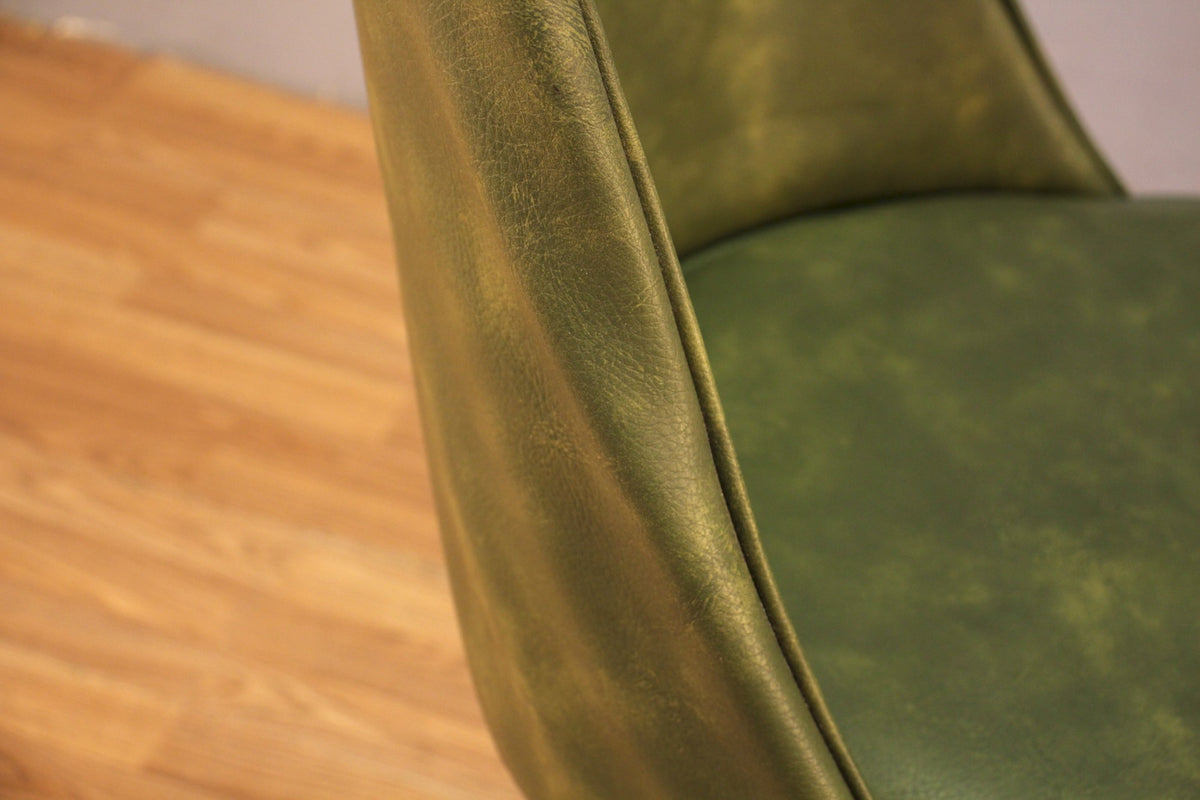 Marbled Moss Vinyl Swivel Stool