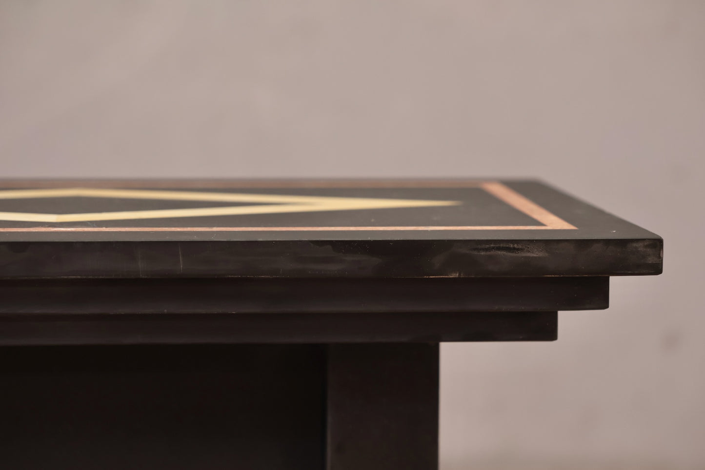 Italian Geometric Slate Side Table