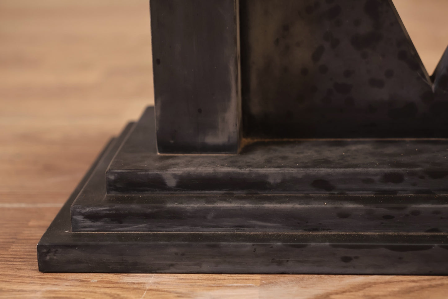 Italian Geometric Slate Side Table