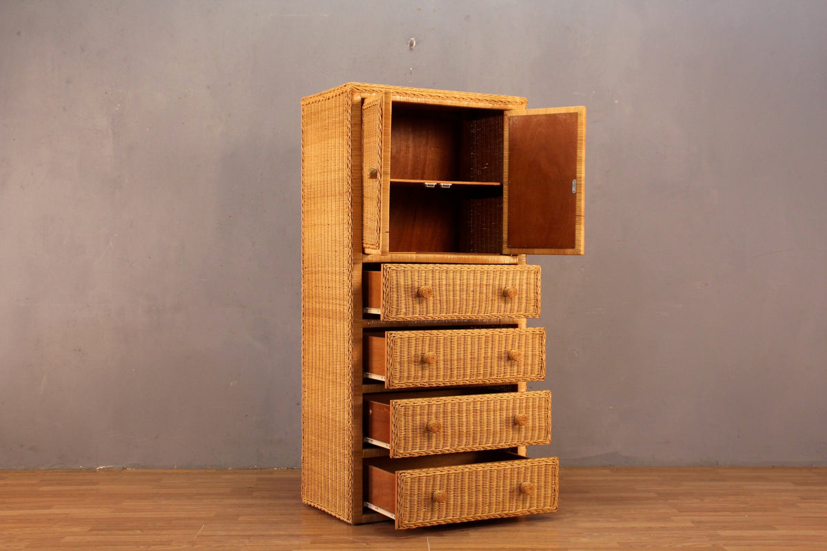 Wicker 4-Drawer Chest