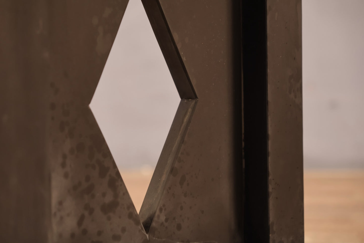 Italian Geometric Slate Side Table