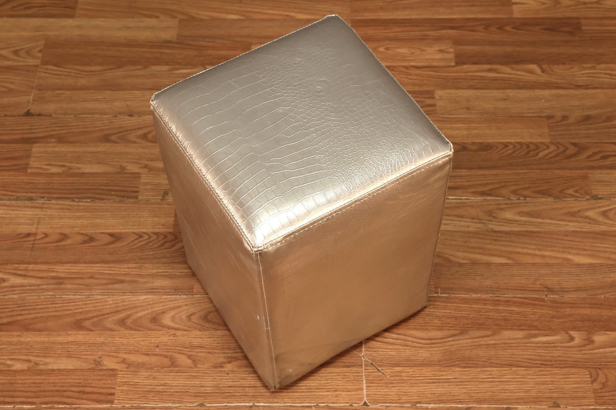 Small Silver Alligator Stool