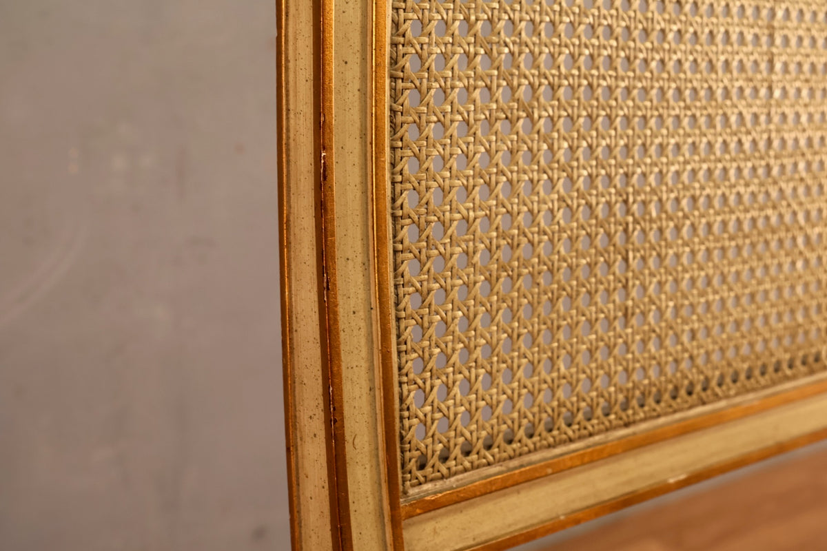 French Regal Ivory & Cane Side Chair
