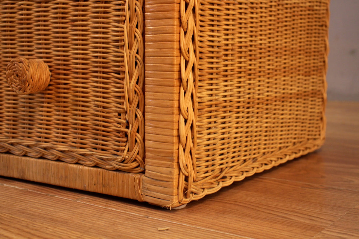 Wicker 3-Drawer Commode