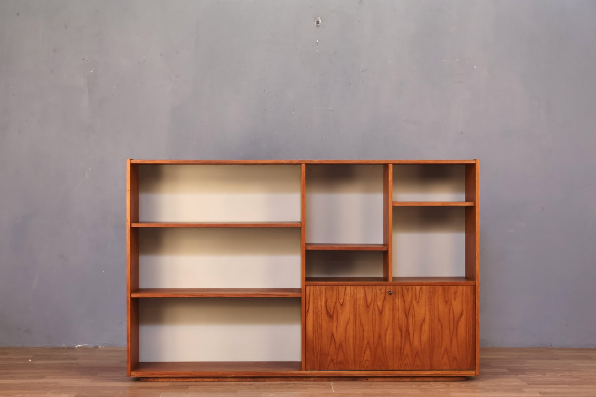 Danish Teak Shallow Drop-Front Wall Unit - ONLINE ONLY