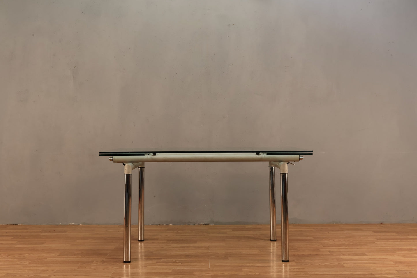 Modern Chrome & Glass Expanding Dining Table - ONLINE ONLY