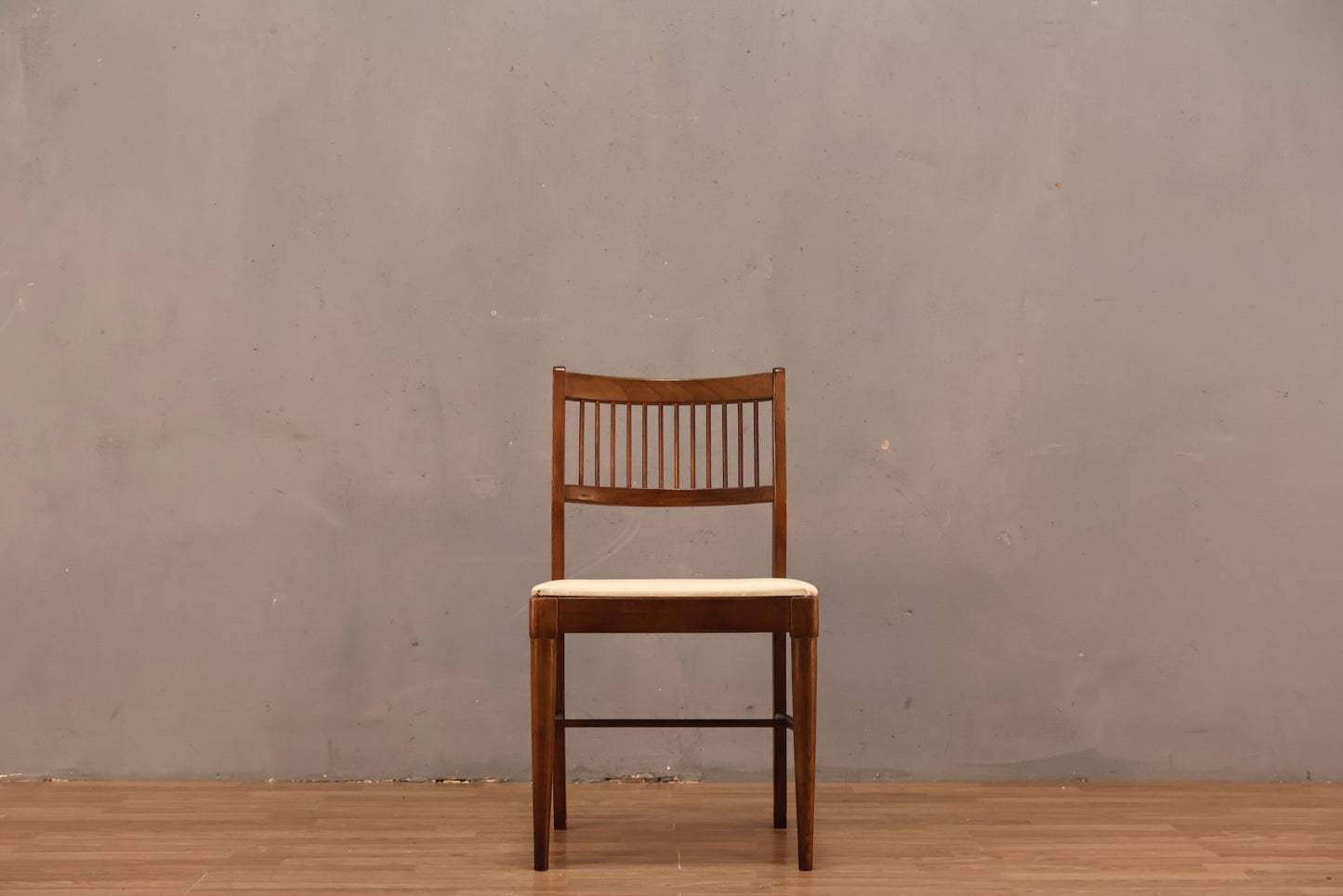 Mid Century Walnut Slatted Side Chair