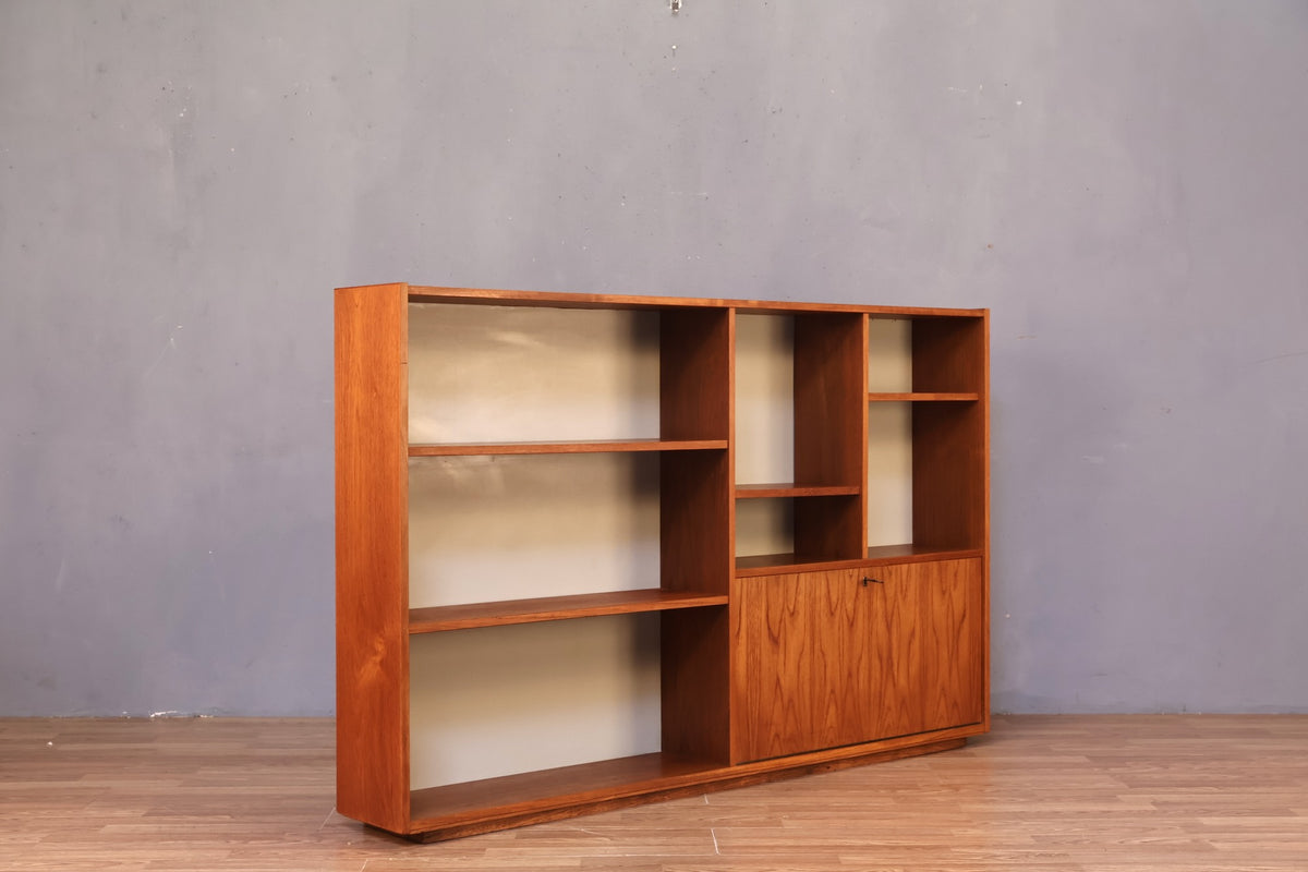 Danish Teak Shallow Drop-Front Wall Unit - ONLINE ONLY
