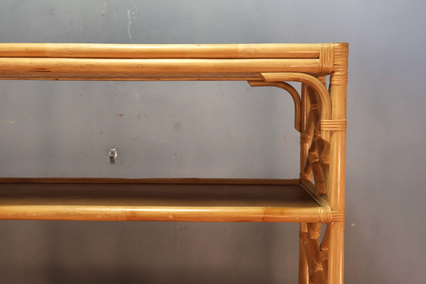Large Bamboo & Rattan Divided Etagere - ONLINE ONLY