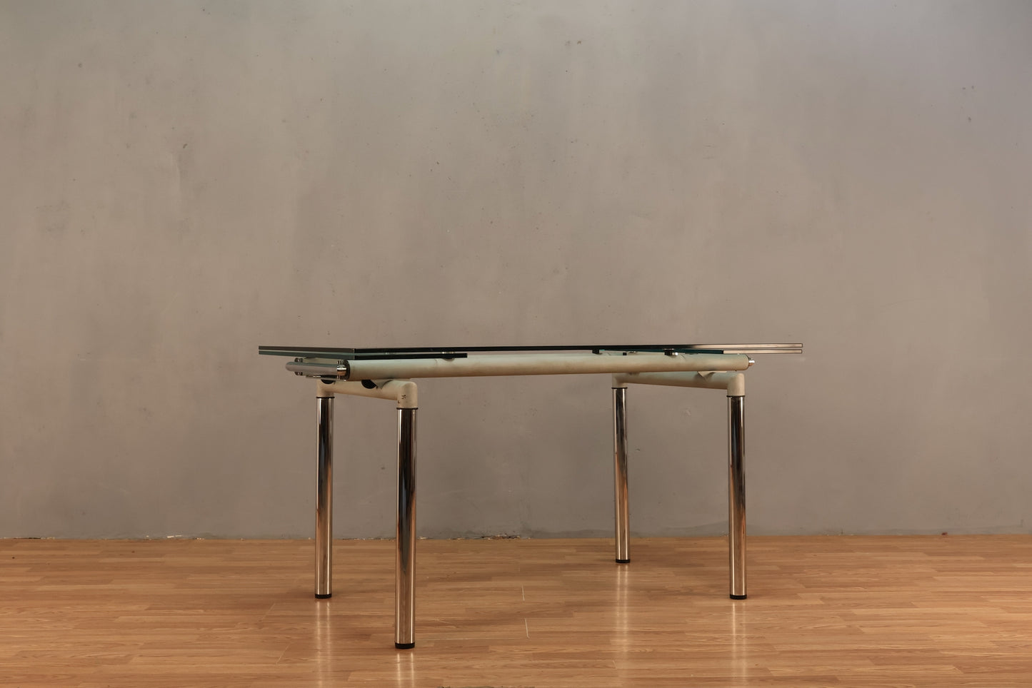 Modern Chrome & Glass Expanding Dining Table - ONLINE ONLY