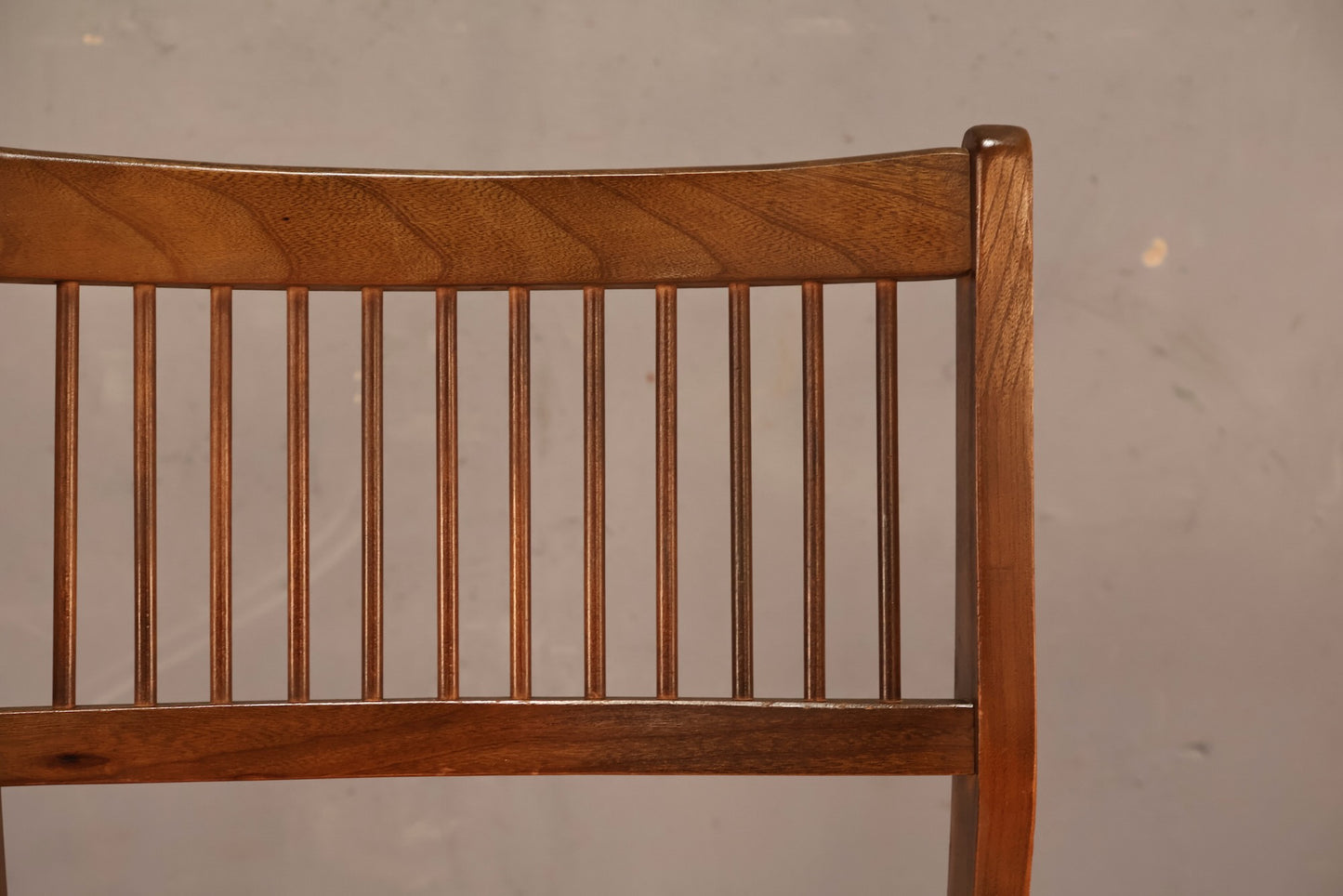 Mid Century Walnut Slatted Side Chair