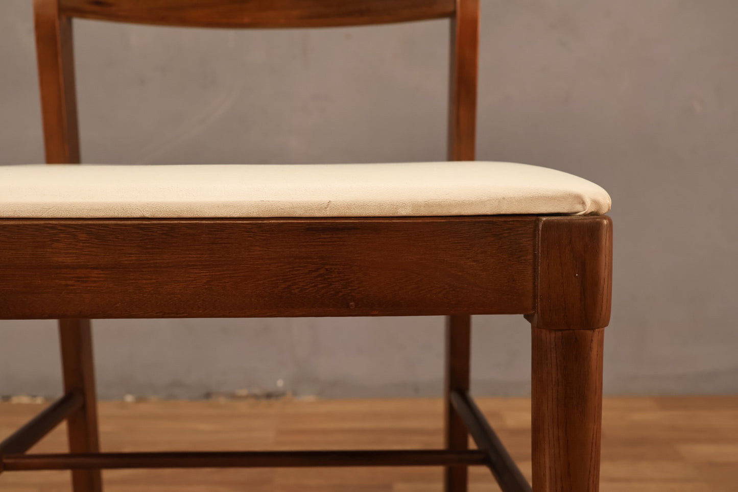 Mid Century Walnut Slatted Side Chair