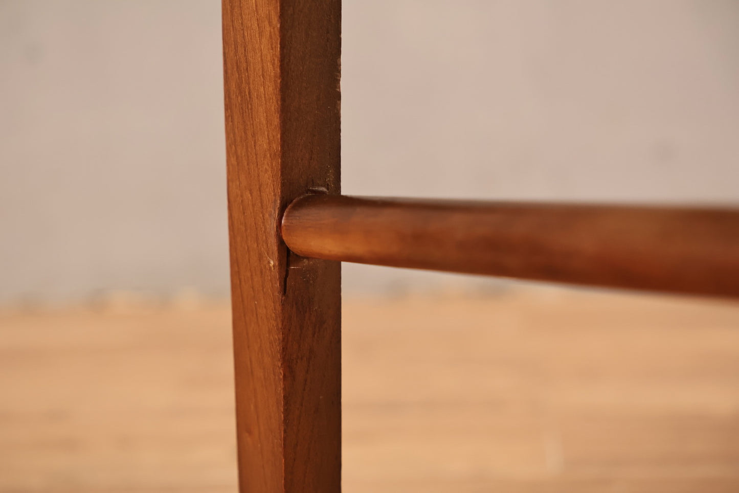 Mid Century Walnut Slatted Side Chair
