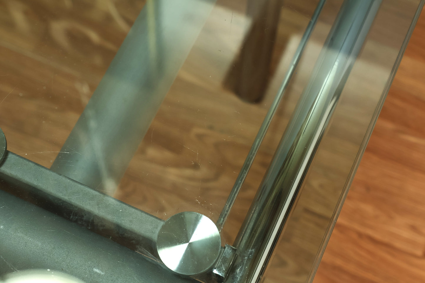 Modern Chrome & Glass Expanding Dining Table - ONLINE ONLY