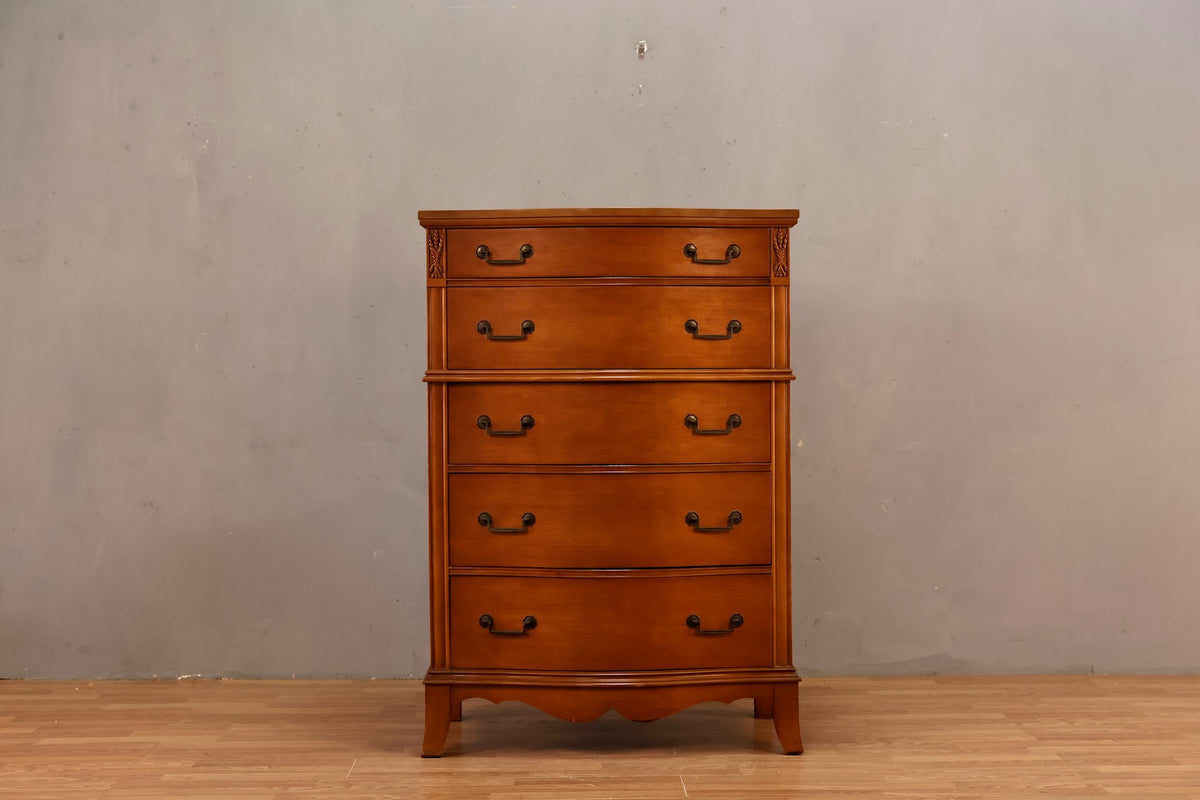 Huntley Maple 5-Drawer Highboy Dresser