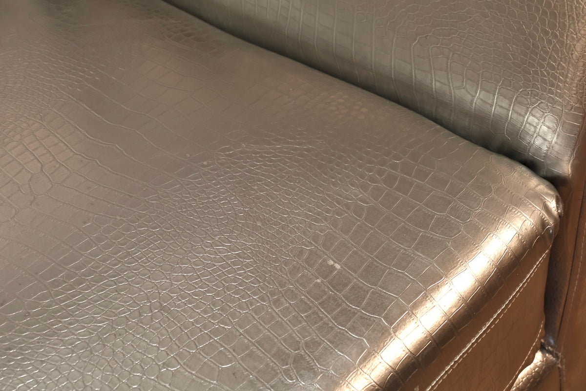Large Silver Alligator Club Chair - ONLINE ONLY