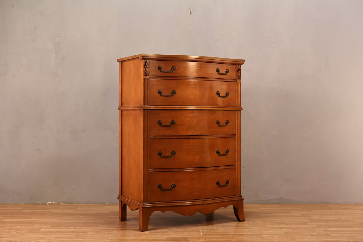Huntley Maple 5-Drawer Highboy Dresser